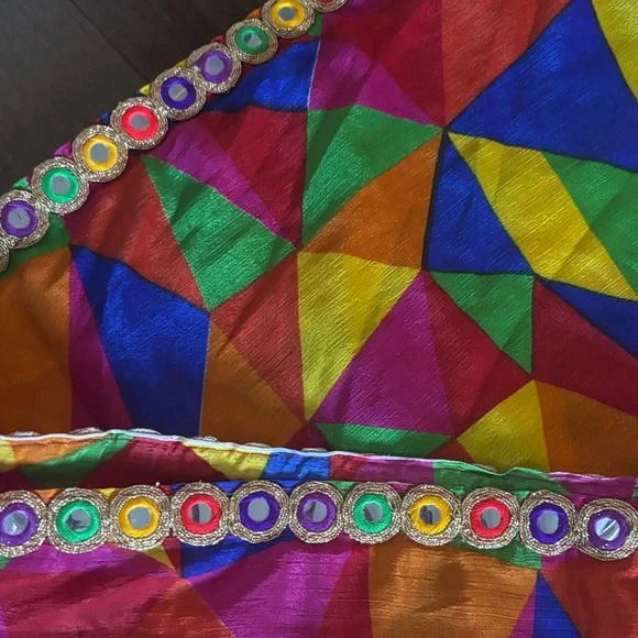 Colorful Geometric Patterned Dupatta - Picture 2 of 2